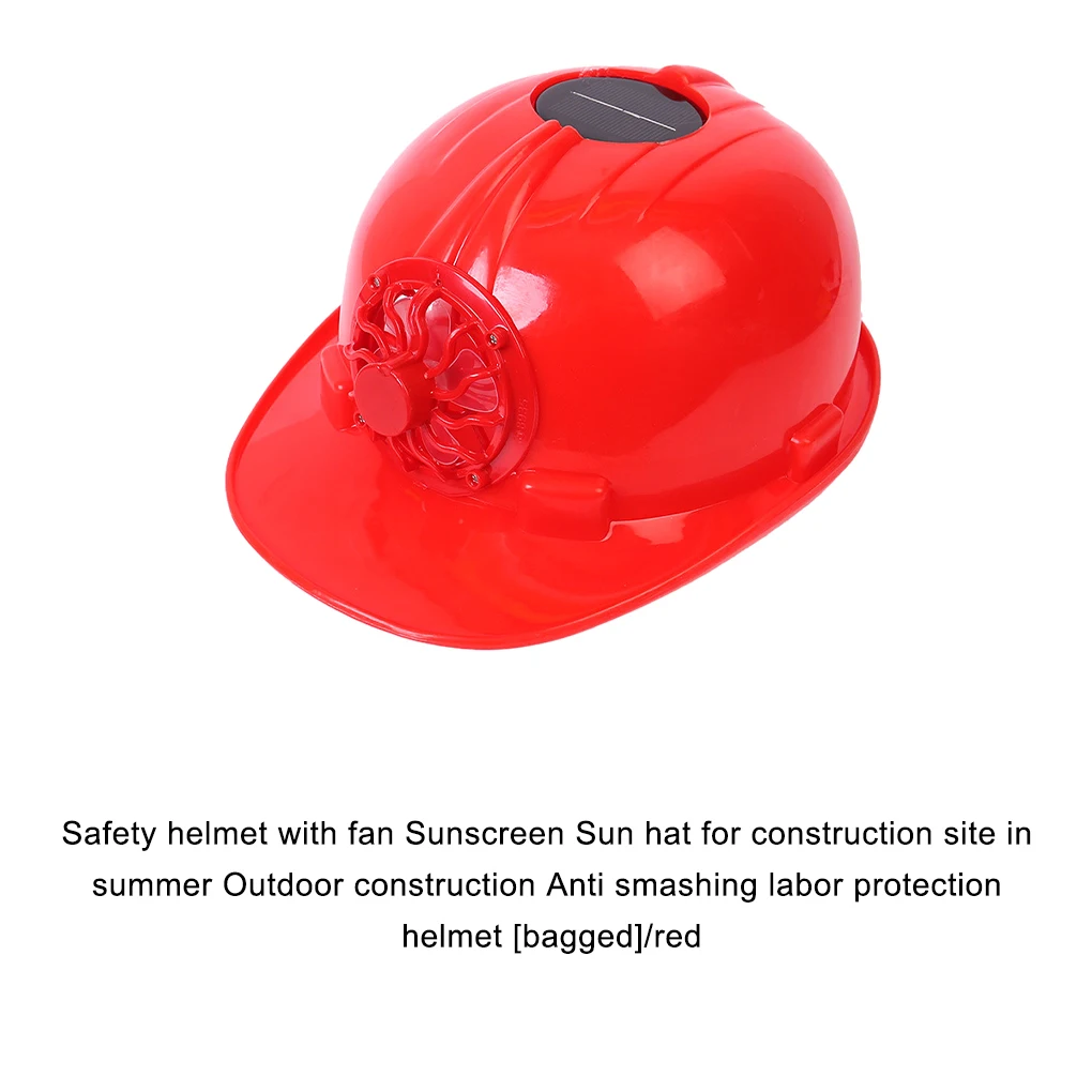 

Ultimate Safety Helmet With Solar-Powered Fan And Polycrystalline Solar Panels Head Protection Sunscreen Hat Fan Hat