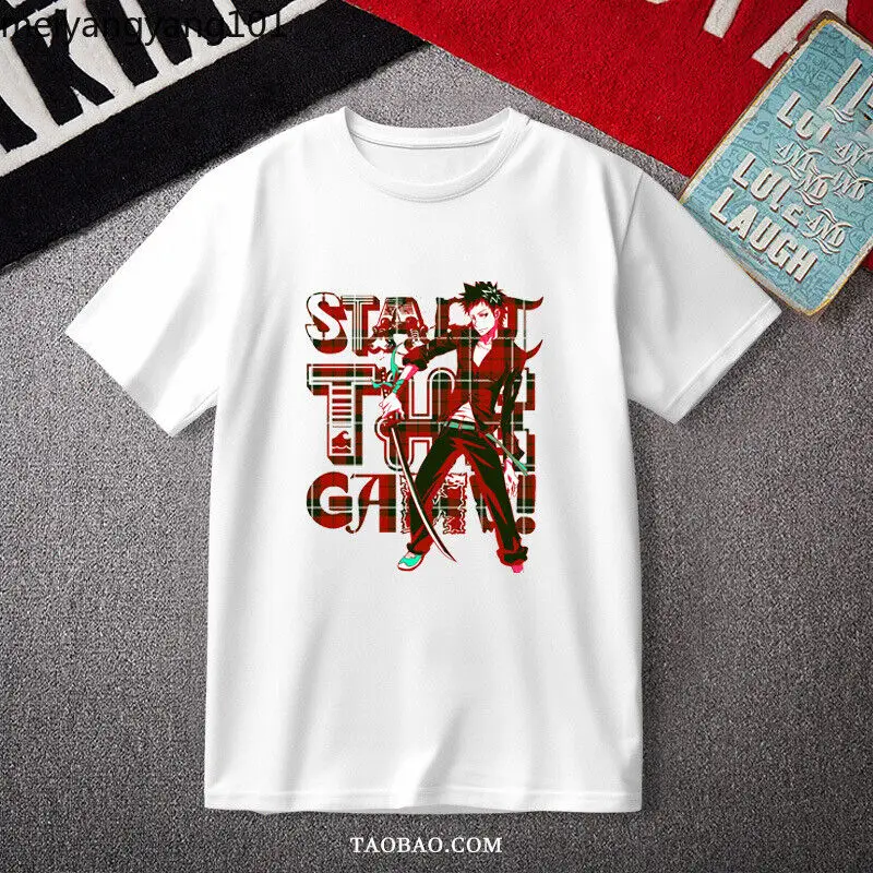 Футболка для косплея HITMAN REBORN Sawada Tsunayoshi Мужская футболка унисекс с коротким