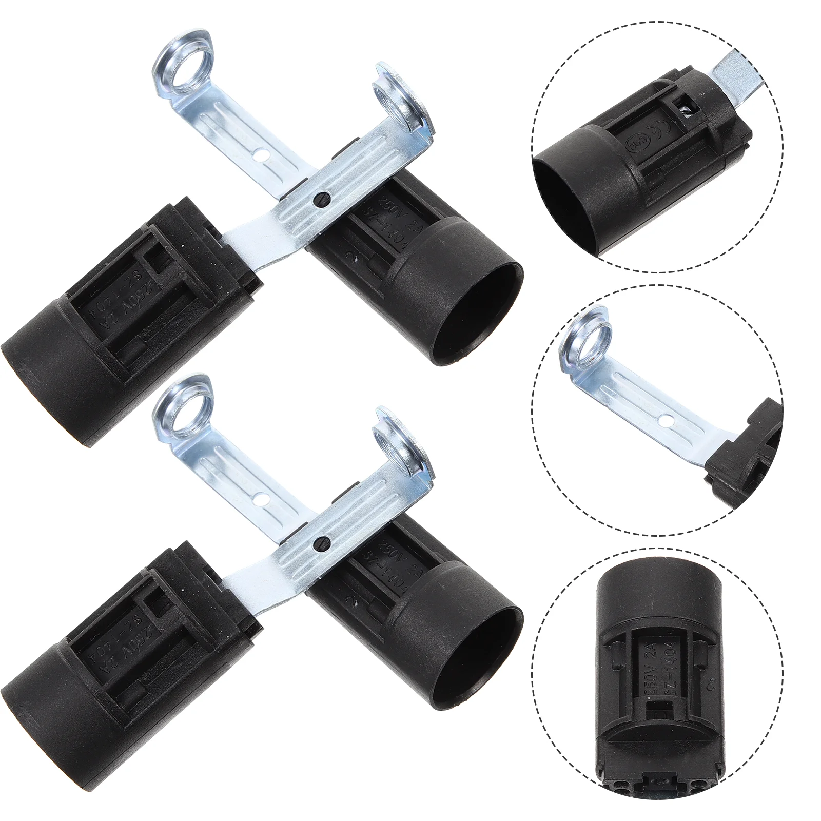 

6 Pcs Lamp Parts Christmas Light Socket Water Pipe Candelabra Zinc Alloy Making Kit Bulb