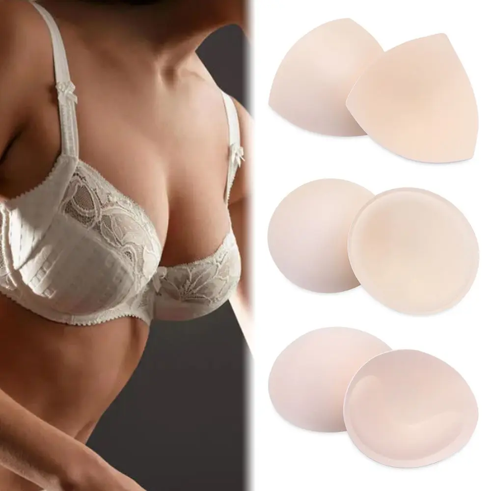 

1Pair Sexy Bikini Padding Insert Removeable Women's Bra Pads Brassier Breast Enhancer Chest Push Up Cups for Swimsuit