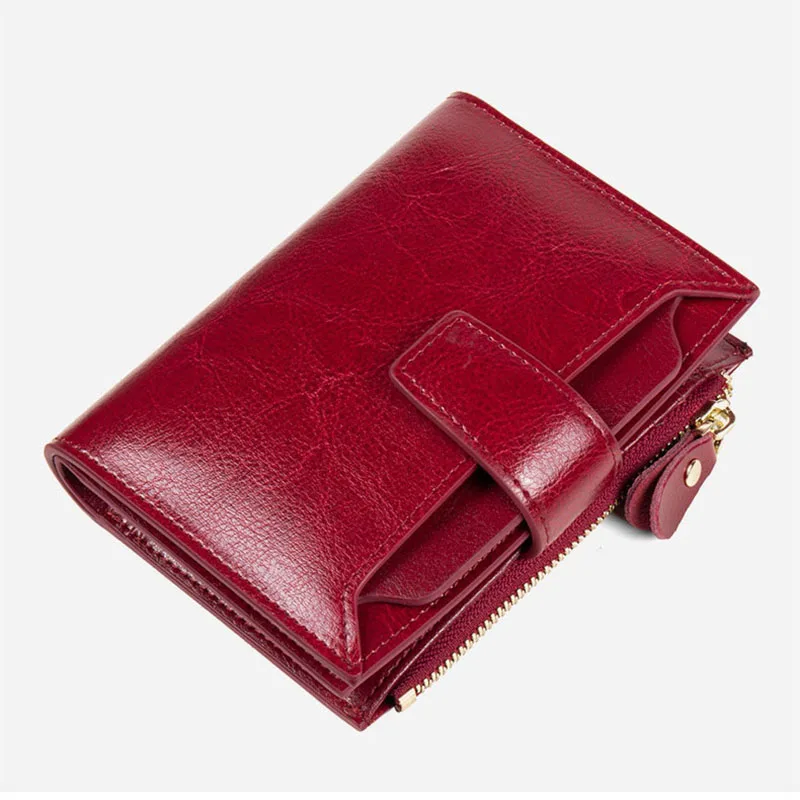 Luxury Wholesale Genuine Leather RFID Blocking Designer Ladies Women Card Holder Wallet