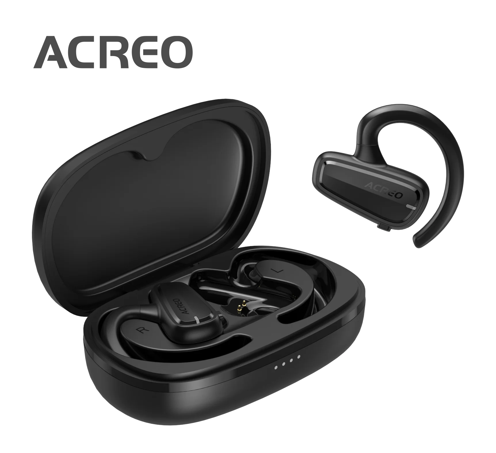 ACREO TWS Open Ear Wireless Earphones With Mic Earbuds  wireless Charging USB-C Long battery life Headphone Free shipping