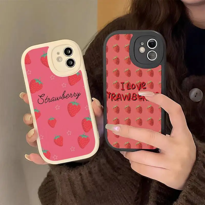 

Fruit food strawberry Phone Case Hard Leather Phone Case for iPhone 13 12 Mini 11 14 Pro Max Xs X Xr 7 8 Plus 6 6s Se 2022 Cover