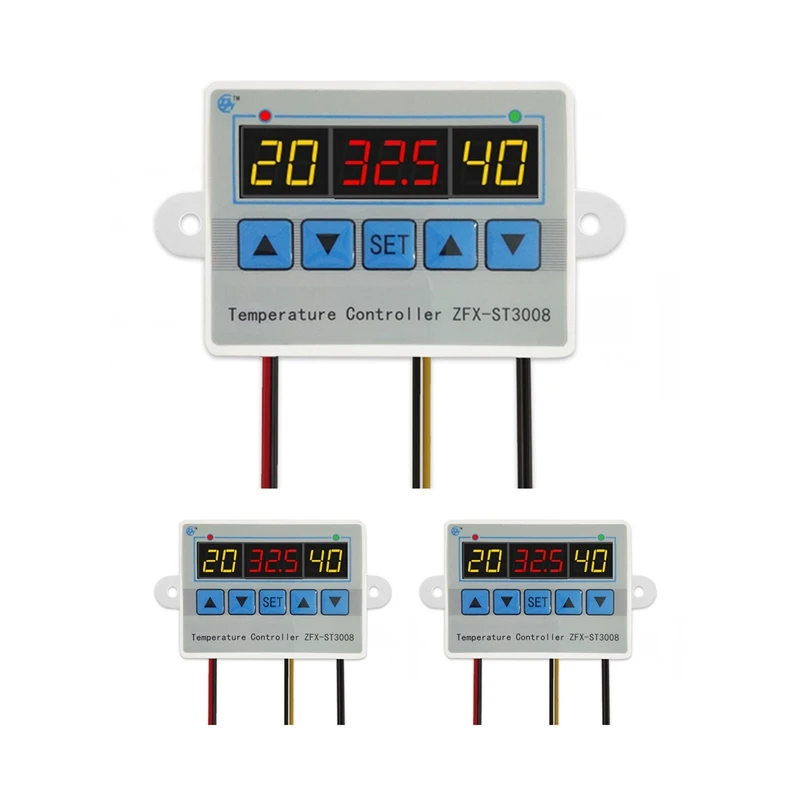 ZFX-ST3008 Microcomputer Digital Display Temperature Controller Thermostat Intelligent Time Adjustable Electronic Tem
