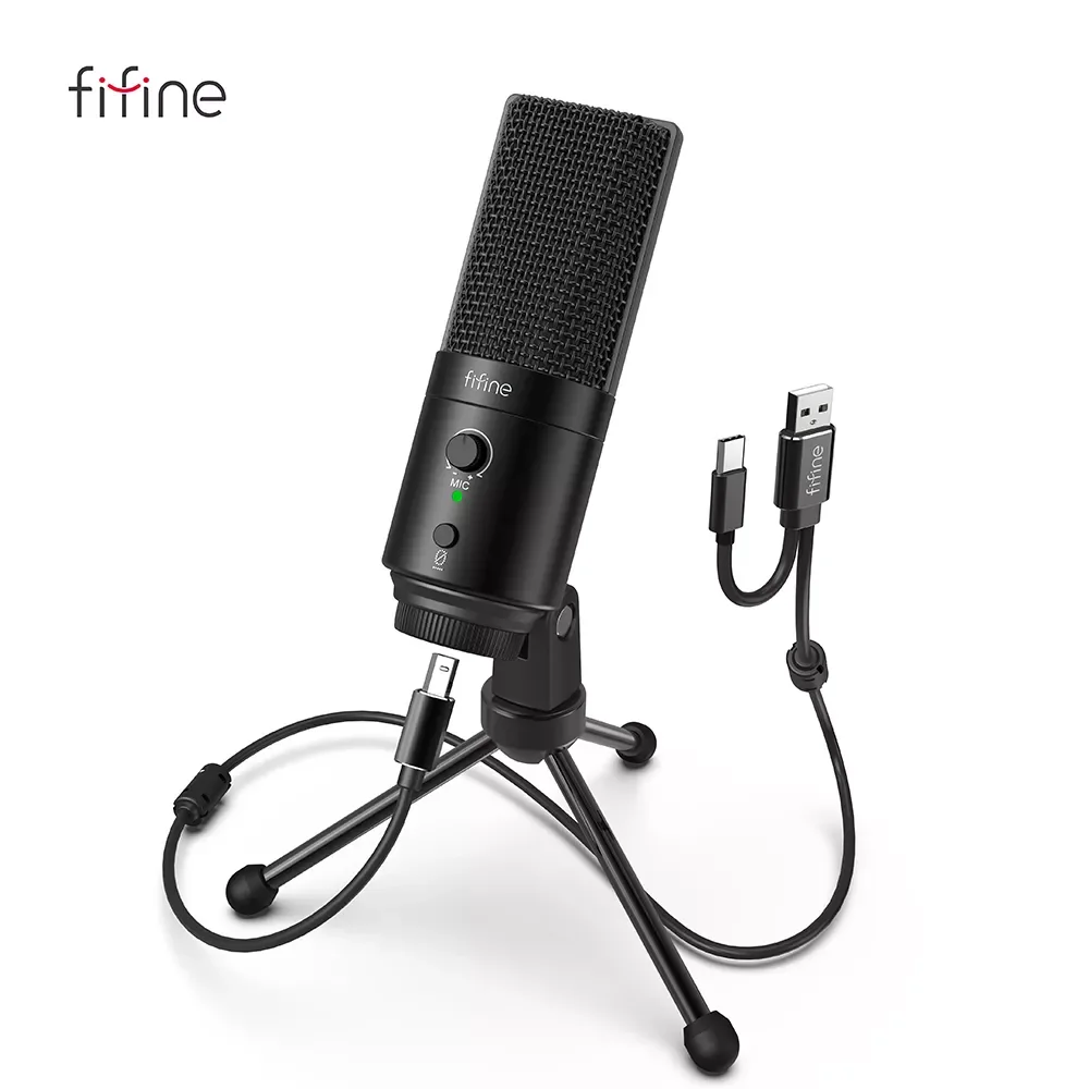 

NEW IN 192KHz/24bit USB&Type-C Microphone with Mute Button Gain Control Condenser PC MIC for Cardioid Studio Recording-K683