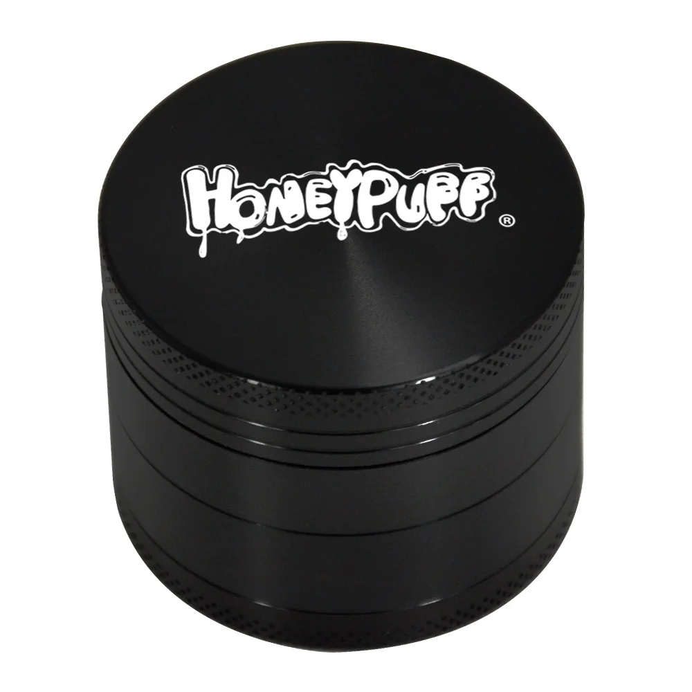HONEYPUFF New Design CNC Herb Grinder 50MM 4 Piece Metal Diamond Teeth Tobaco Aluminum Spice Crusher Acessórios para fumar