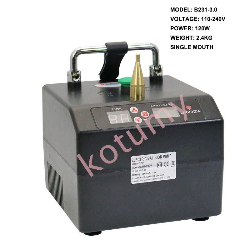 Высокомощный электрический воздушный насос для воздушных шаров надувной с