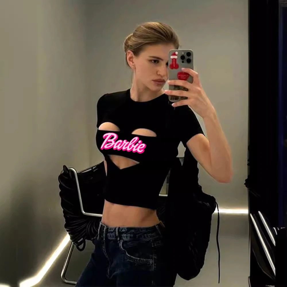 Футболка Барби с коротким рукавом для девочек европейского и американского