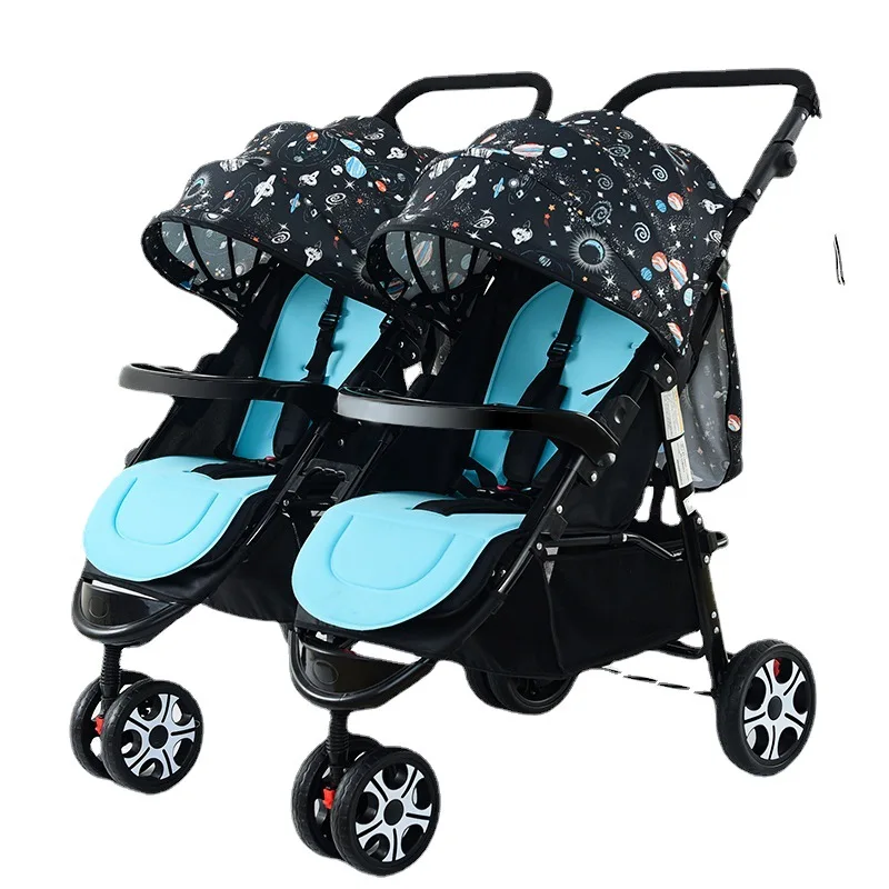 Twin Stroller Split Double Triplet Multiples Folding Twin Stroller  Twins Stroller Baby  Double Strollers  Stroller for Twins