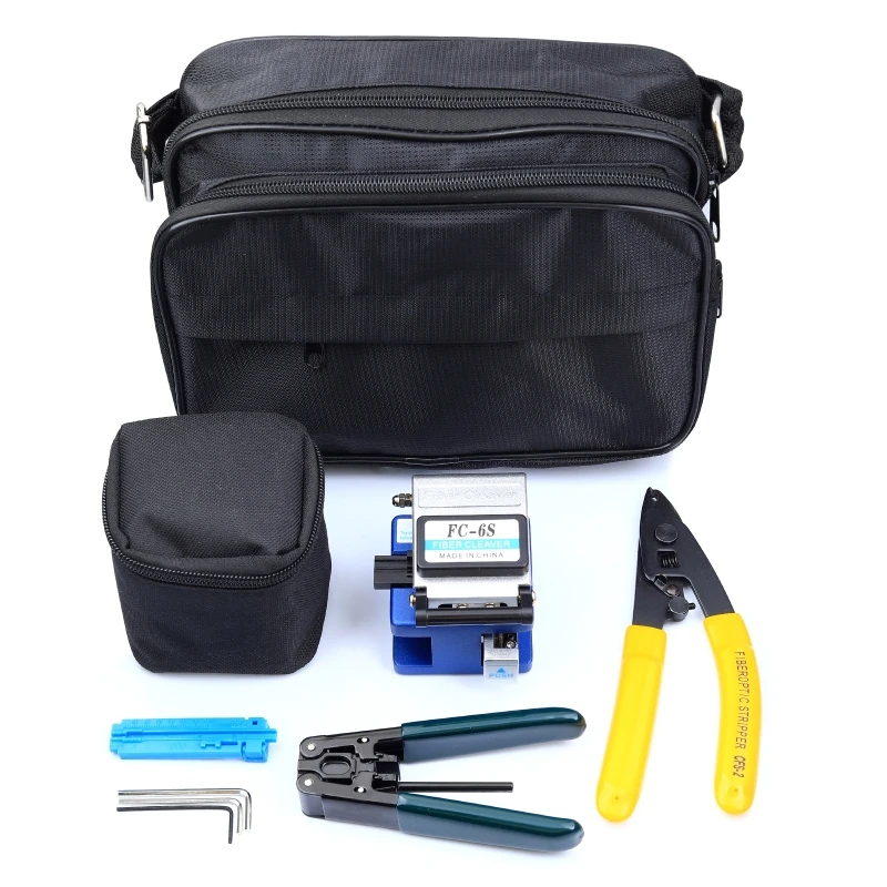 

FTTH Fiber Optical Cable Cold Connection Tool Kit Fiber Cleaver Visual Fault Locator Cable Tester Stripper ToolEquipment