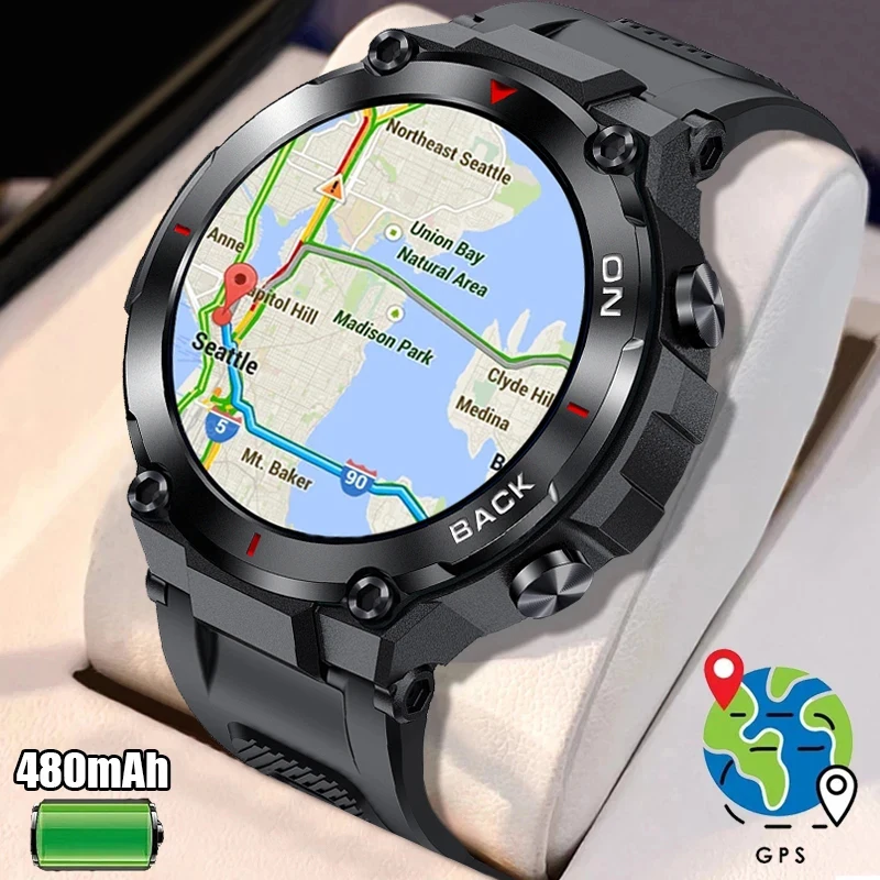 

Смарт-часы мужские с GPS, фитнес-трекером и тонометром