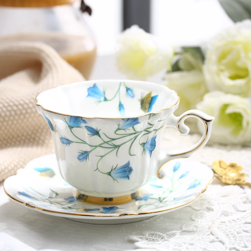

Afternoon Tea Cup Gold Nordic European Exquisite Elegant Ceramics Tea Coffee Cup Set Bone China Taza Ceramica Coffeeware