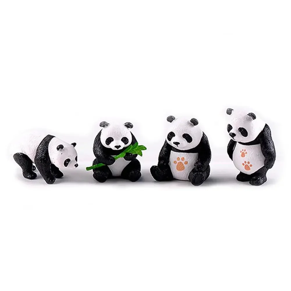 4 шт./набор миниатюрные садовые фигурки панды