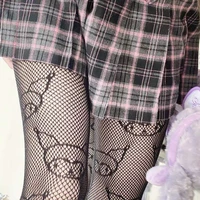 kawaii sanrio kuromi accessories kuromi animal cute fishnet stockings sexy beauty slim personality bottoming pantyhose gift