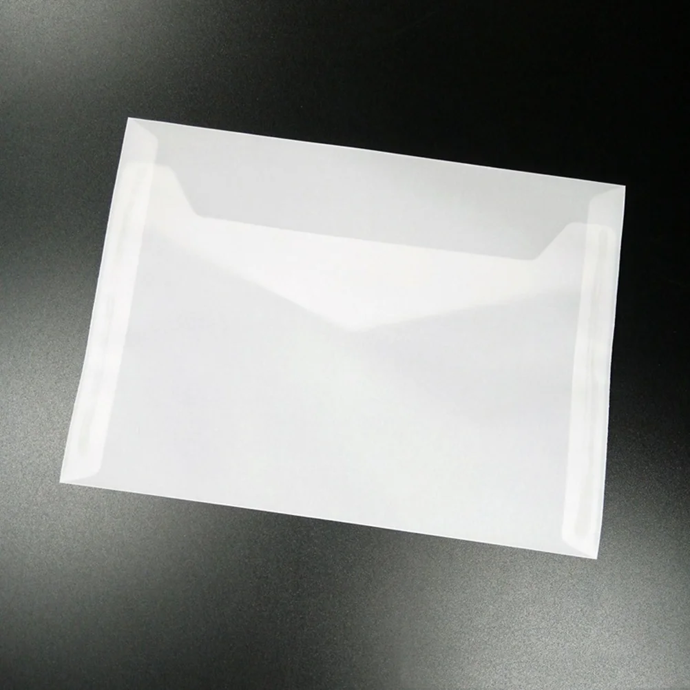 50 Pcs Business Envelopes Folders Envelopes Paper Storage Envelopes Square Clear Envelopes Blank Envelopes Vellum Bags