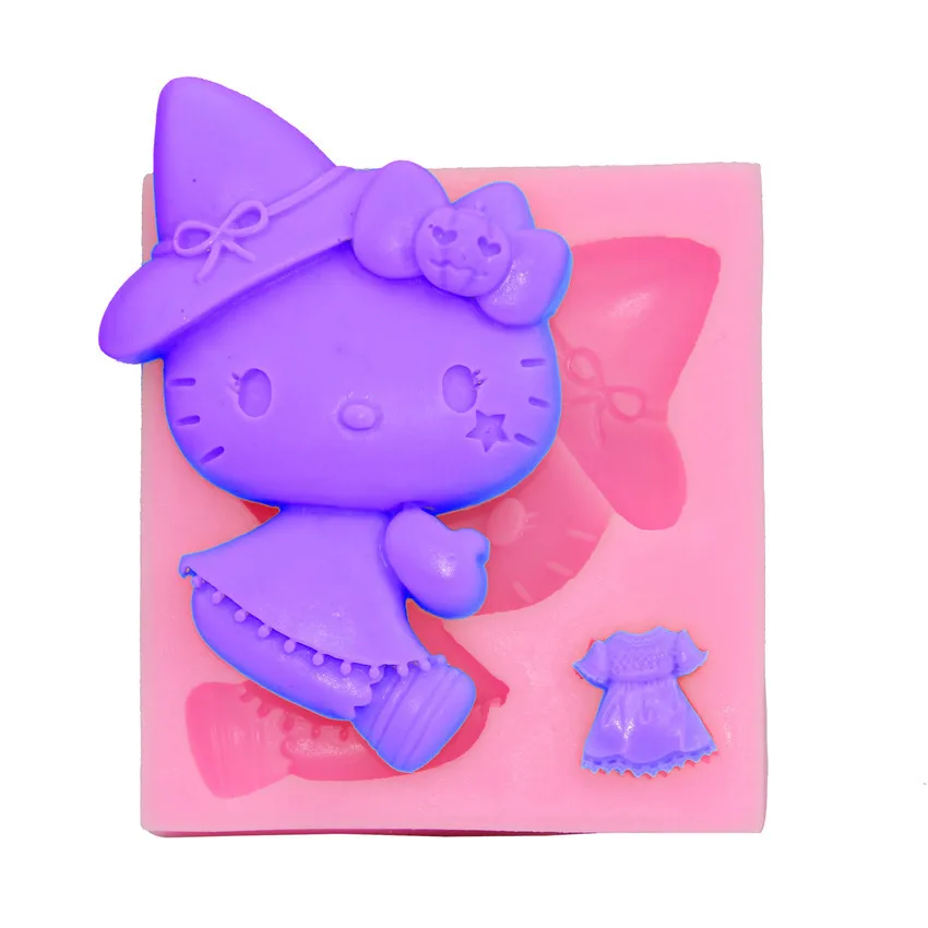 

Cute Cat Cake Mold DIY Silicone Sugar Turning Baking Tool Soap Mold