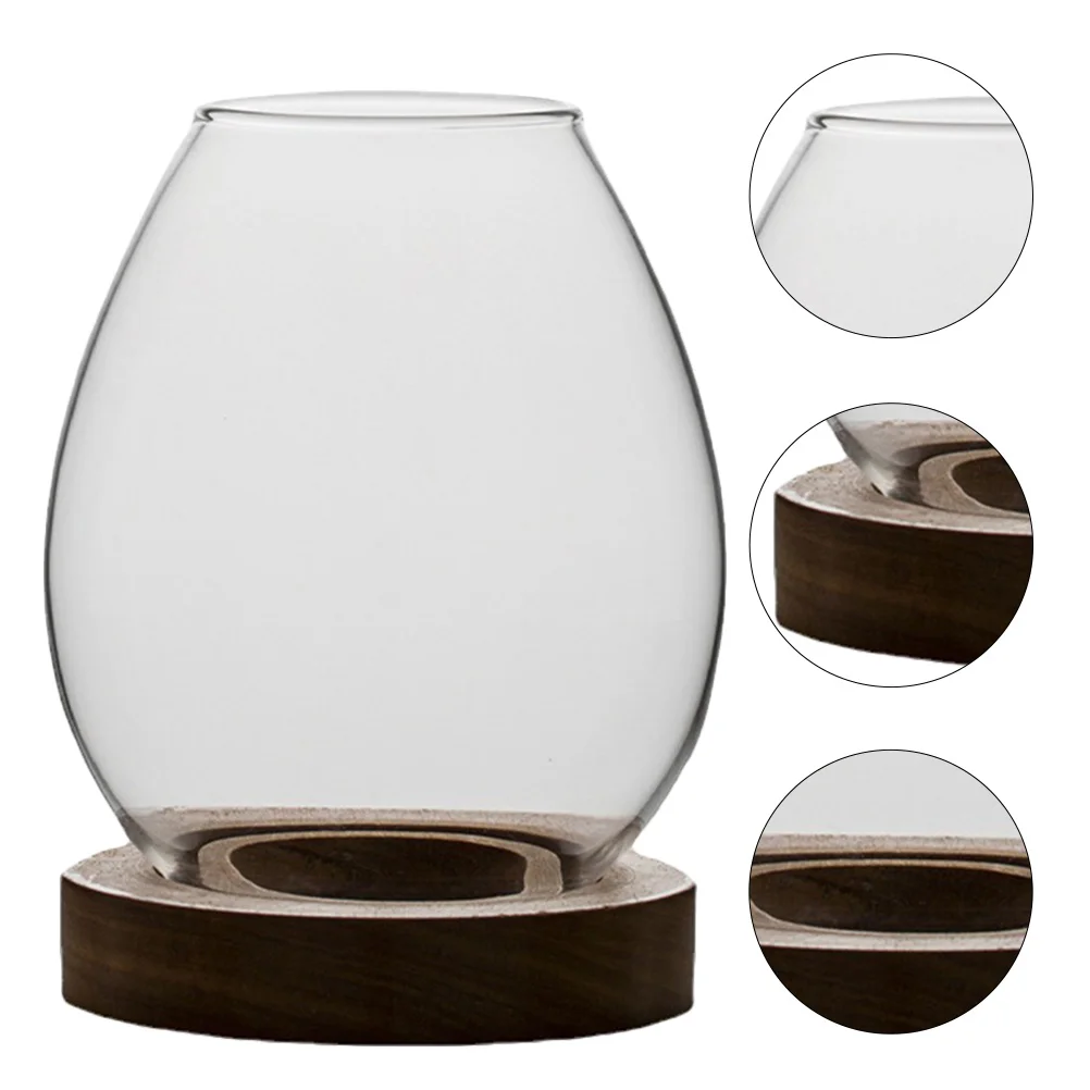 

Glass Candle Holder Windproof Candlestick Retro Transparent Candle Holder