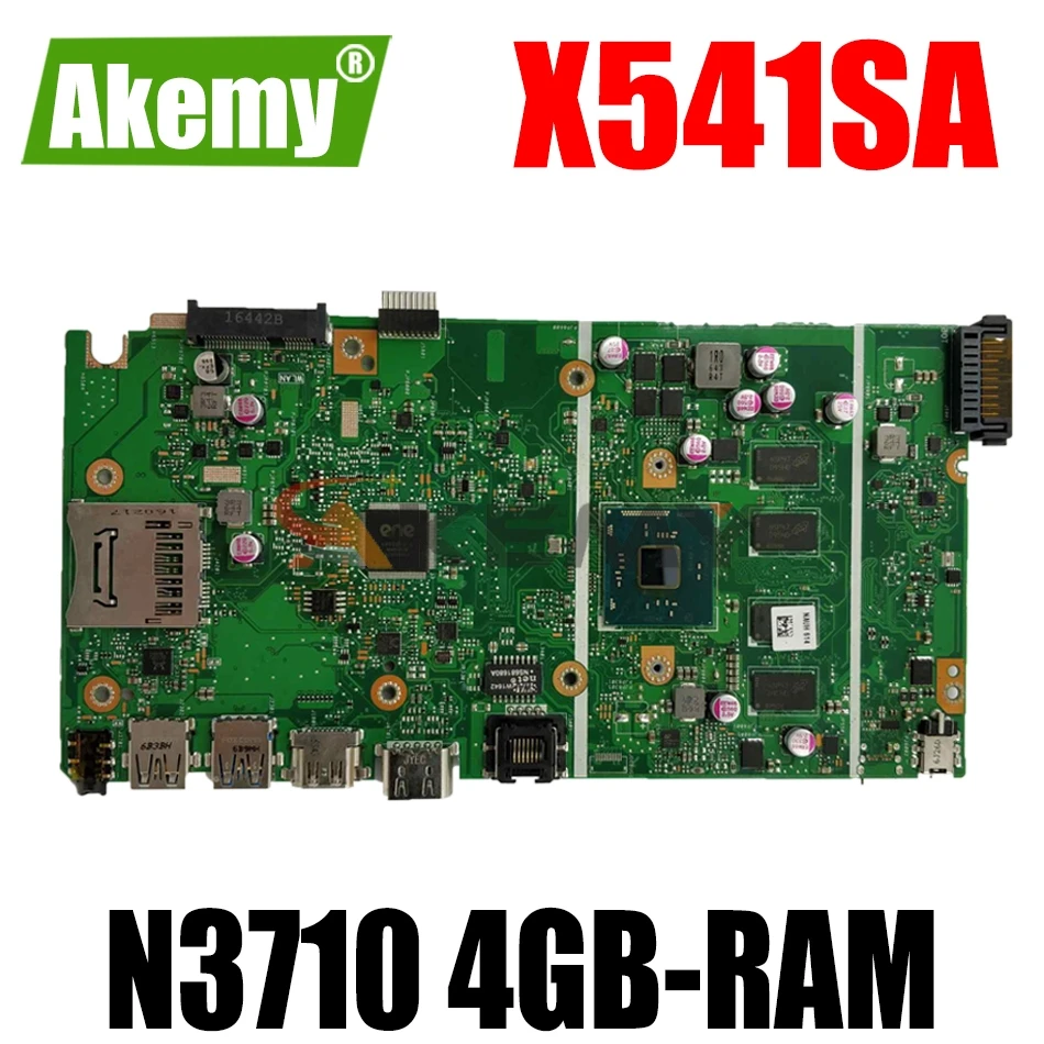 

Материнская плата X541SA для ноутбука ASUS VivoBook Max X541SA X541S F541S, оригинальная материнская плата 4GB-RAM N3710, процессор