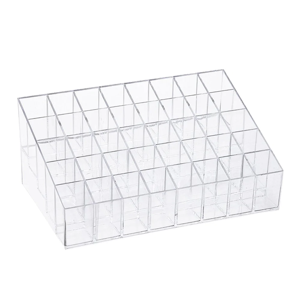 

Makeup Organizer, 40- Slot Lipstick Rack Stand Container Lip Gloss Holder ( Transparent )