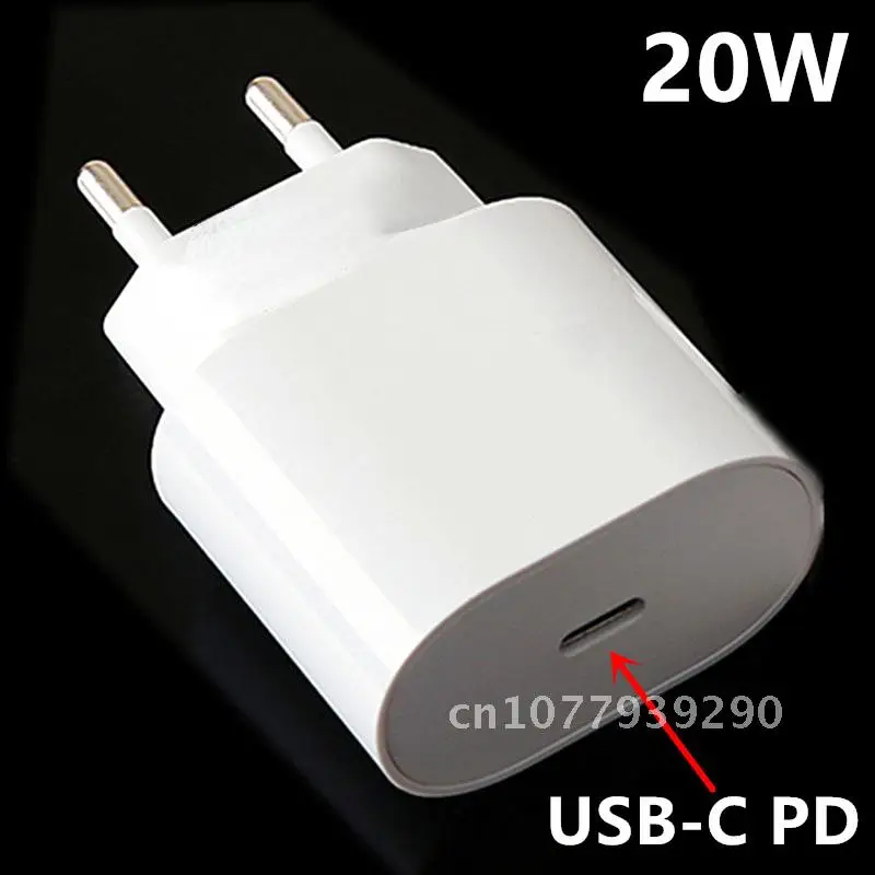Зарядное устройство PD с USB Type-C 20 Вт адаптер для ЕС быстрая зарядка телефона iPhone 12 11
