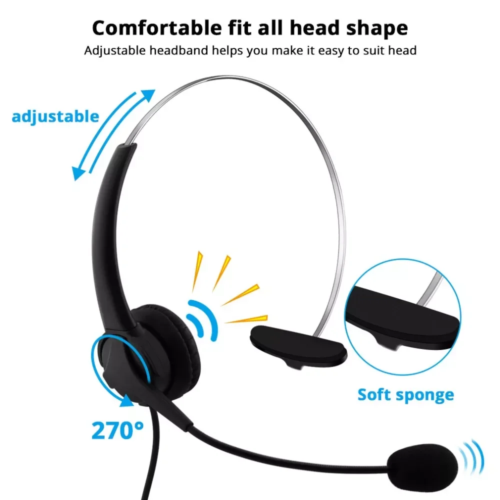 

USB-наушники с микрофоном, с шумоподавлением