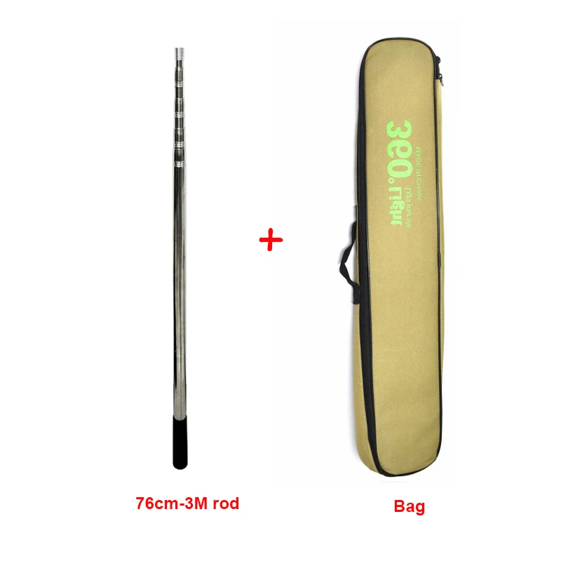 

3M Outdoor Telescopic Rod Stainless Steel Portable Camping Lighting For FR-05 COB off-road Travel Fishing Night Garden Lamps