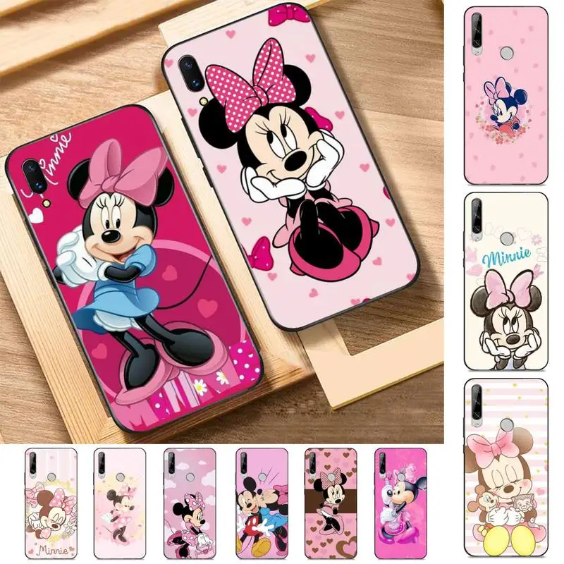 

Disney Pink Minnie Mickey Phone Case for Huawei Y 6 9 7 5 8s prime 2019 2018 enjoy 7 plus