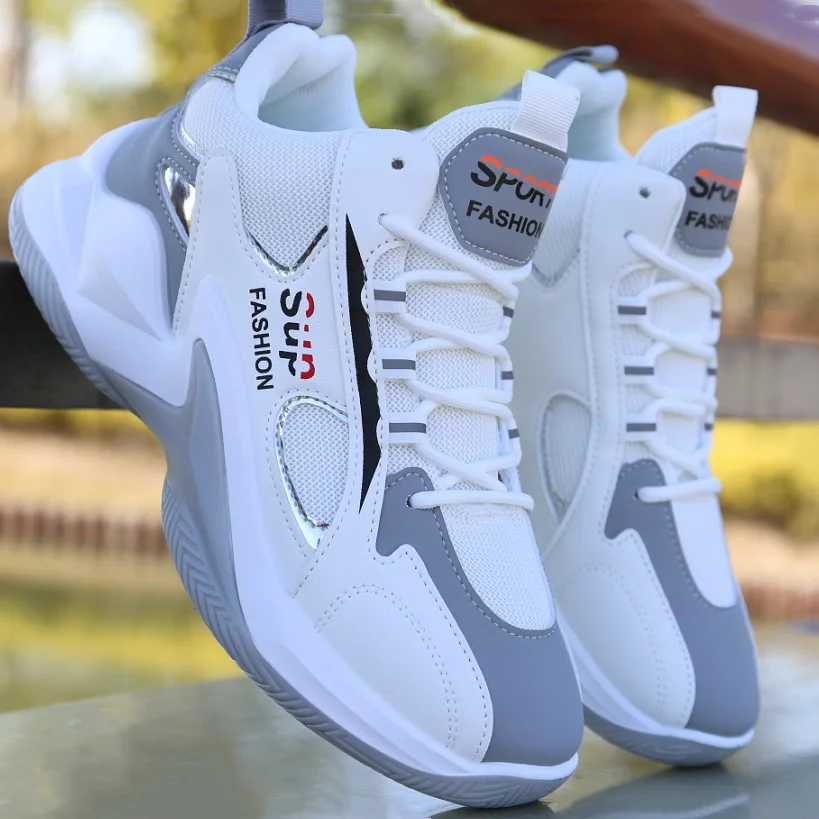  Мужские высокие кроссовки Кожаная поверхность Водонепроницаемые Мужская