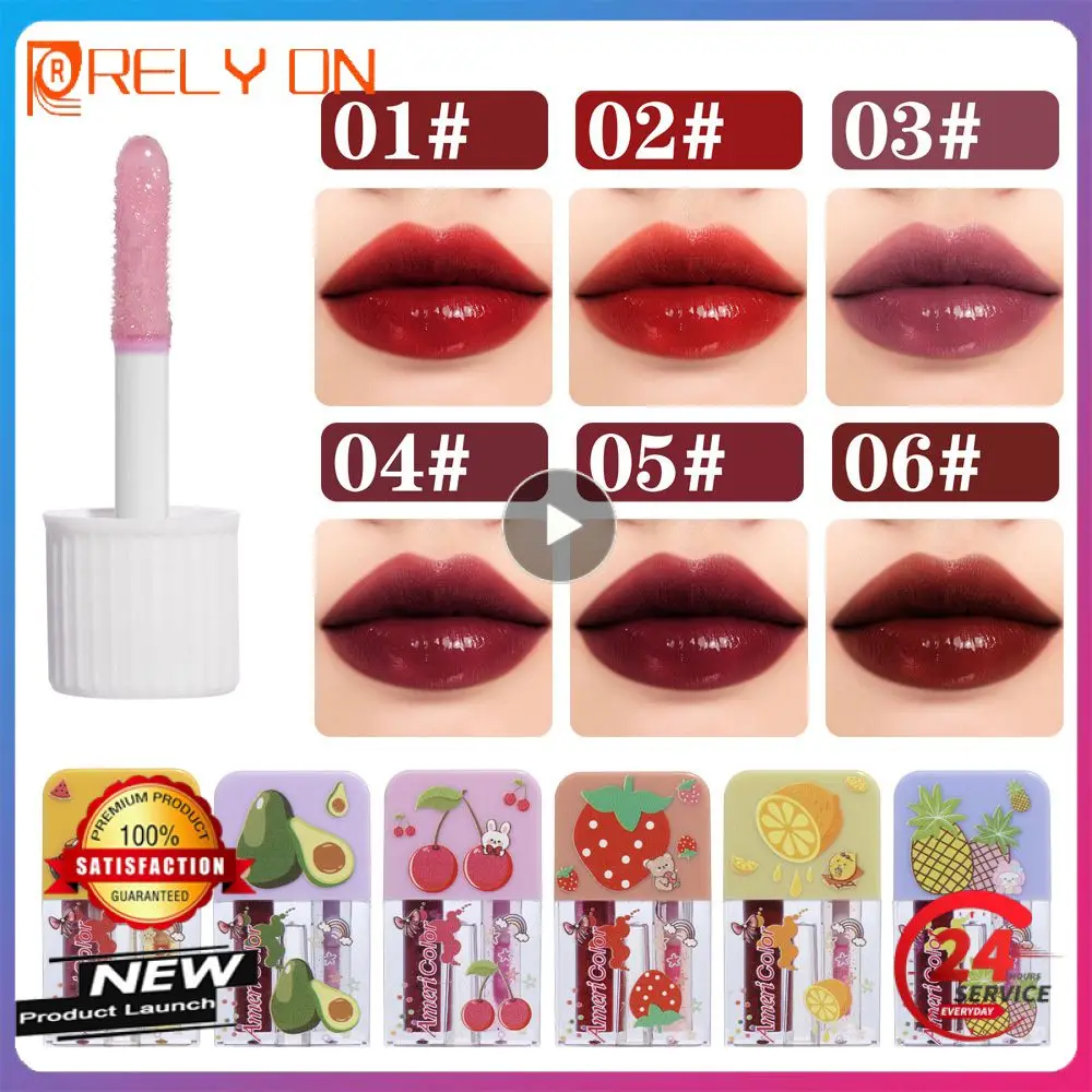 

Shuiguang Water Gloss Lip Oil Square Tube Double Ended Lipstick Non Stick Cup Glass Lip Lip Gloss Makeup Lip Plumping Gloss 7ml