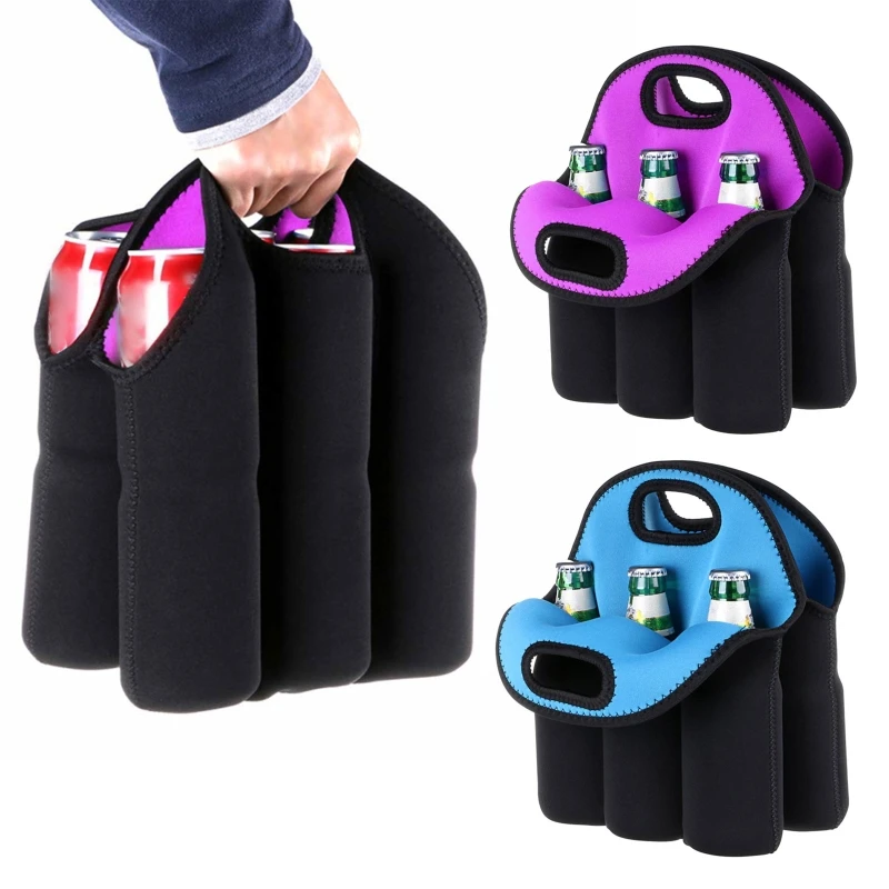 

Insulated Wine Carrier Tote Bag Beer Can Carrier Bottle Holder Baby Cooler Bag for Travel, Wine Tasting, Party Durable