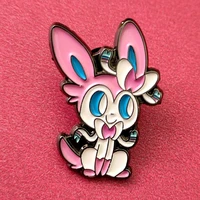kawaii fairy type sylveons brooch metal badge lapel pin jacket jeans fashion jewelry accessories gift