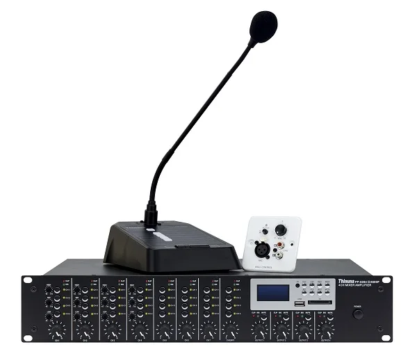 

PP-6284 II/4600P 8 x 4 audio matrix amplifier 4CH x RMS 600W Whole house amplifier and matrix for public address system