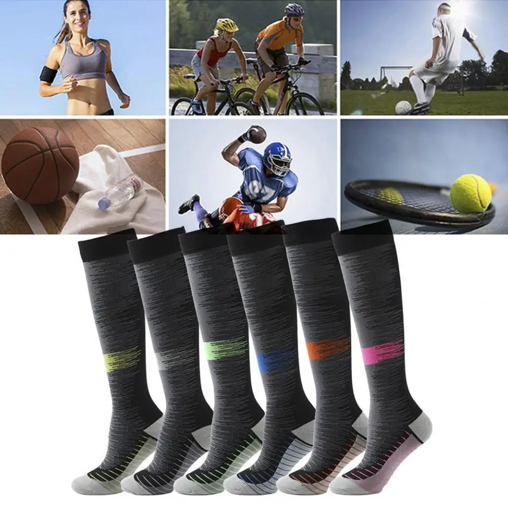 

Men Socks Jacquard Super Soft Anti-friction Color Block Compression Socks Men Compression Socks Compression Socks 1 Pair