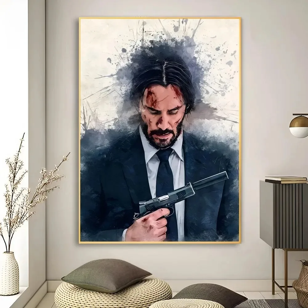 

Постер Фильма «Джон Уик» С Принтом На Холсте 2023, Абстрактное Произведение Искусства Китон Ривз, Декор Для Домашнего Кинотеатра