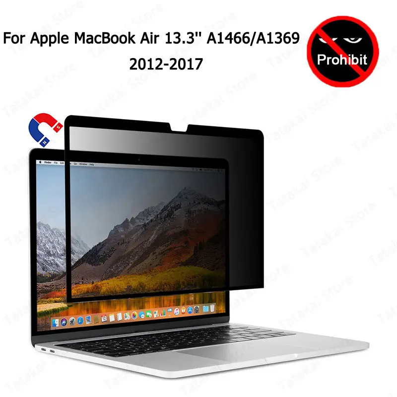 

Magnetic Screen Protector for Macbook Air 13 Screen Protector Anti-spy Film 13.3 inch A1466 A1369 Privacy Protection Removable