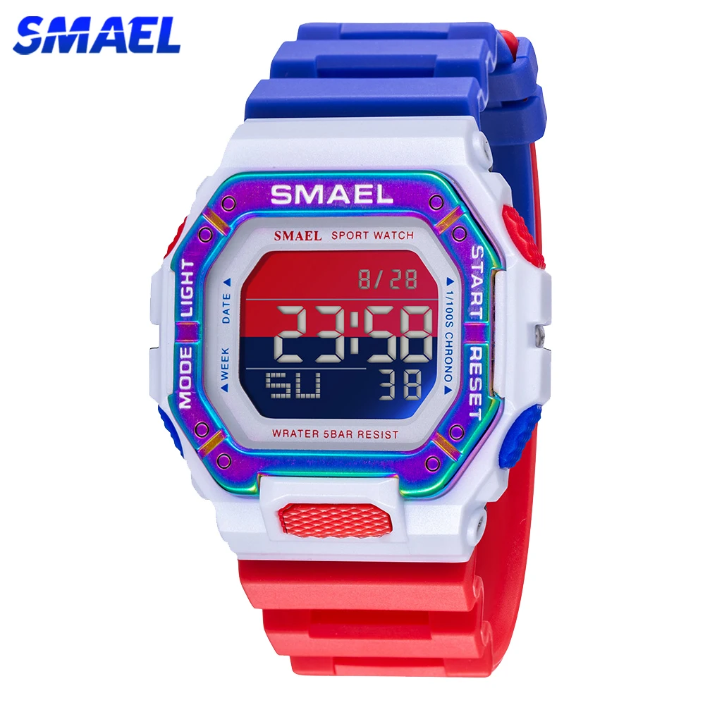 

SMAEL Digital Watch for Men 50m Waterproof LED Display Auto Date Electronic Wristwatch Military Sport Watches Men's часы мужские