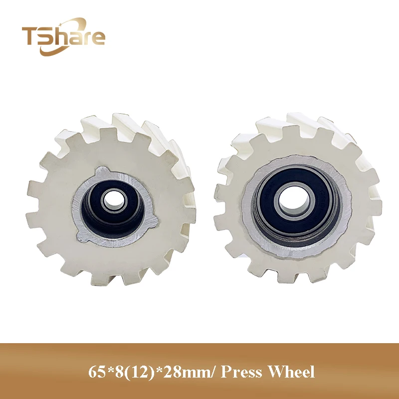 

10PCS Durable 65*8/12*28mm Rubber Pressure Roller Wheels for NANXING Edge Banding Machine