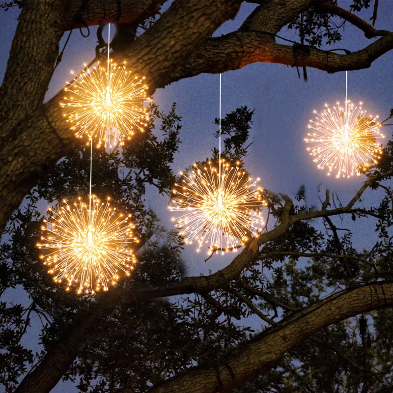

Music law is full of stars LED firefire lamp DIY3D explosion star LED copper silk dandelion string