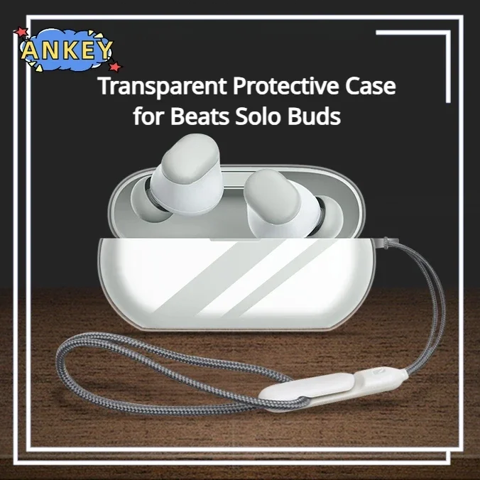 Clear Case for Beats Solo Buds Protective Transparent Solobuds Cute Cartoon Covers TPU Bluetooth Earphone Shell Portable