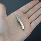 Брелок-нож для ключей, из нержавеющей стали, складной