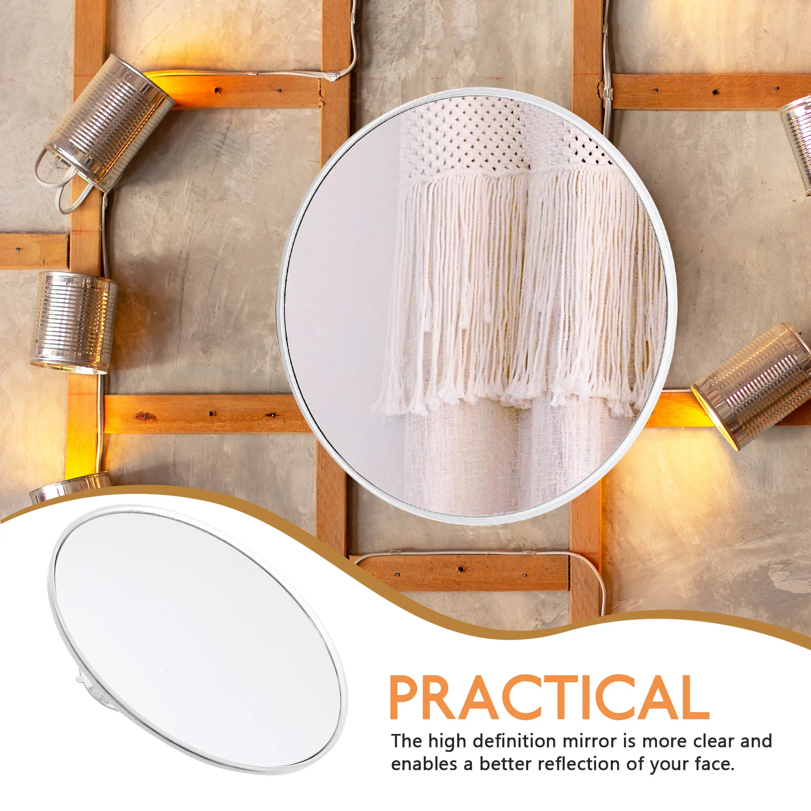 Зеркало для туалетного столика на присоске удобное увеличительное винтажное