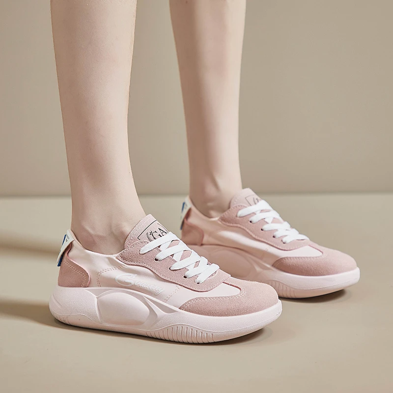 

Autumn Women's Sneakers New Fashion Lace Up Female Flats Outdoor Casual Walking Shoes for Women Durable Female Platform Shoes