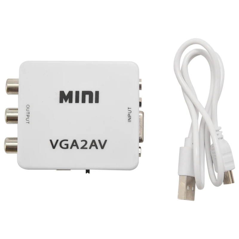 

Мини-преобразователь VGA в AV, преобразователь VGA в RCA PC на TV Vga в Av для AV-интерфейса ТВ, дисплея и другого оборудования AV-интерфейса