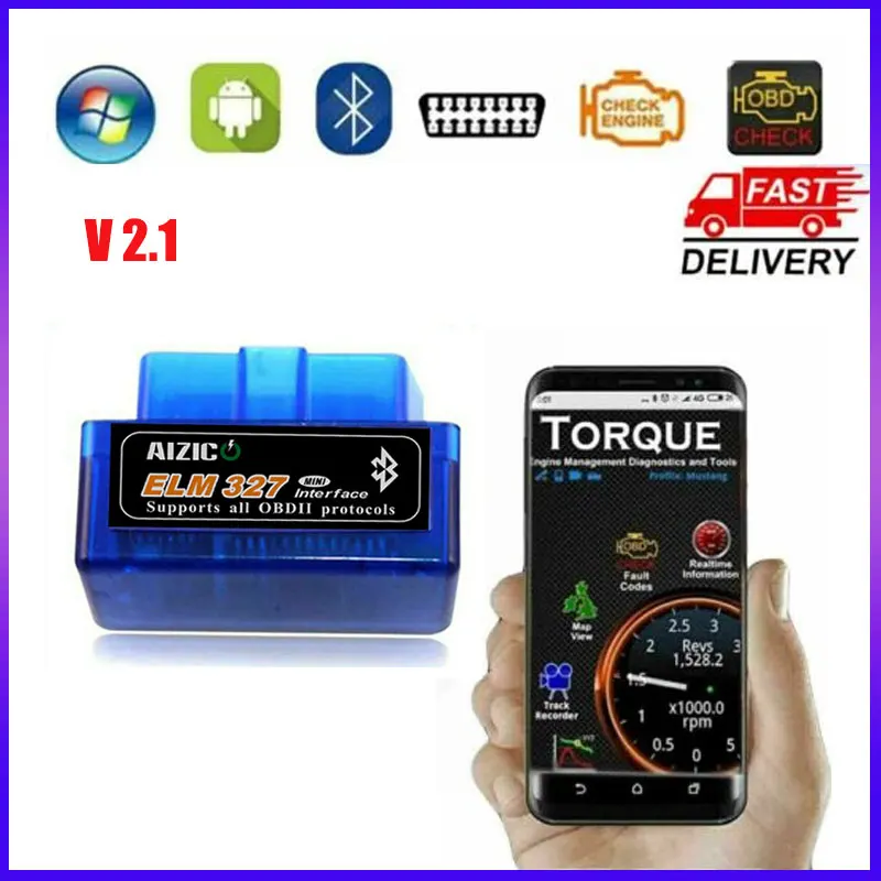 

Мини-сканер ELM327 V2.1 V1.5 OBD2 считыватель кодов Bluetooth Wifi Автомобильный диагностический инструмент
