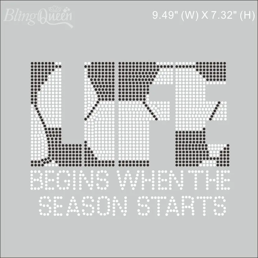 

BlingQueen 25PCS/LOT Korean Rhinestone Iron On Transfers Soccer Design