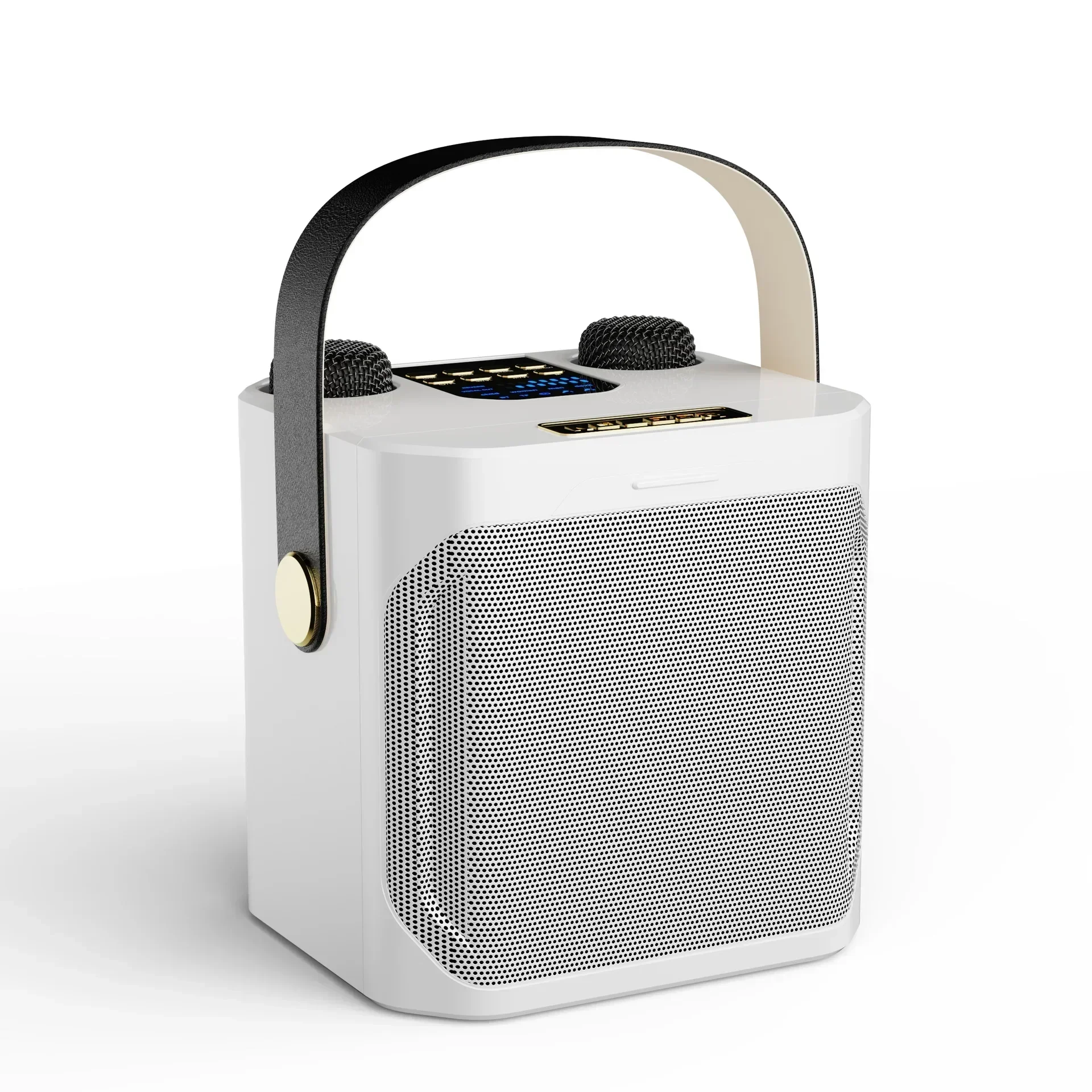 Фото S882 Караоке Bluetooth-динамик Портативный стерео объемный звук высокой мощности Беспроводной с двойным микрофоном Bluetooth-плеер для вечеринок на открытом воздухе №5
