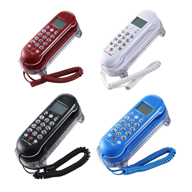 

Crystal Base Mini Telephone Fixed Landline Phone B365 Small Wall mounted Phone Improved Display Feature
