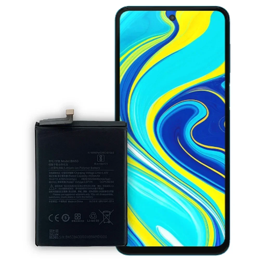 Высококачественная сменная батарея для Xiaomi Redmi Note 9 Pro Max M2Pro BN53 встроенная