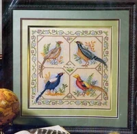 cross stitch set chinese diy kit embroidery needlework craft packages cotton fabric floss new designs embroidery birds