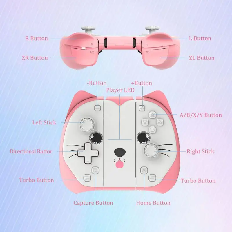 

For Switch/lite/oled Somatosensory Gamepad -axis Body Abs Wireless Gamepad Motor Vibration Game Accessories Pink